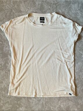 Prana Soft White Short Sleeve Crew Tee